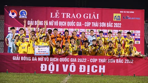 Vô địch giải nữ VĐQG - Cúp Thái Sơn Bắc 2023 sẽ nhận mức thưởng kỷ lục 